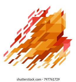 Abstract vector isolated illustration. Polygonal a han in low poly style of geometric shapes. 10 EPS
