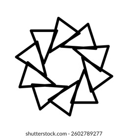 Abstract vector isolated ornament islamic geometry decorative contour lines