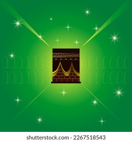 abstract vector kabah stone islamic background  