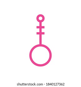 Icono de la tecla del vector abstracto. Ilustración de vectores de stock.