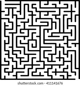 Abstract vector labyrinth of medium complexity