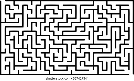 Abstract vector labyrinth of medium complexity