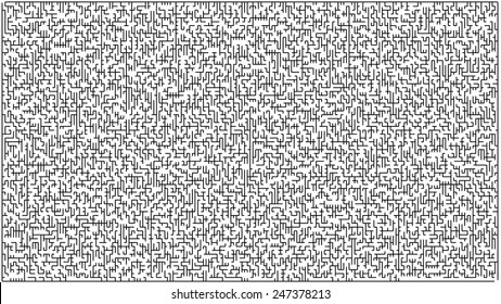 Abstract vector labyrinth of very high complexity