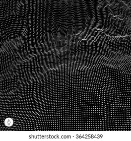 Abstract vector landscape background. 3d technology vector illustration. 