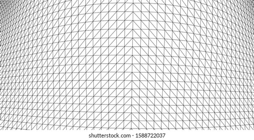 Abstract vector landscape background. Cyberspace grid. 3d technology vector illustration. Architectural drawing. Geometric background 3d