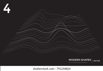 Abstract vector landscape background. Cyberspace landscape. 3d technology illustration. Big data perspective grid. Federation Monadic Hierarchical Hybrid Topology. Architecture services users
