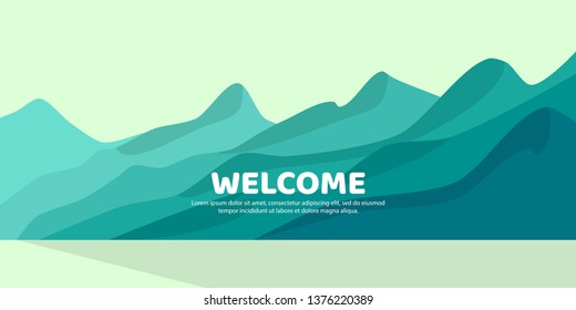 Abstract vector landscape. Background in a flat style