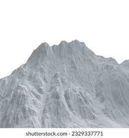 Resumen de la naturaleza del paisaje vectorial o vista de montaña al aire libre poligonal. Fondo geográfico de los vectores poligonales de montaña. 3 D.