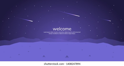 Abstract vector landscape. Space concept. Minimalist background