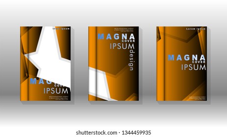 Abstract vector layout background. For brochures, annual, magazine, vector templates etc. Modern design of hexagon color orange patterns in eps 10