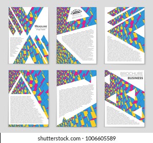 Abstract vector layout background set. For art template design, list, front page, mockup brochure theme style, banner, idea, cover, booklet, print, flyer, book, blank, card, ad, sign, sheet, a4