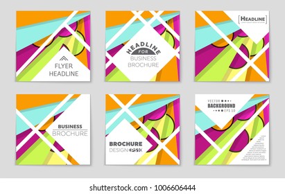 Abstract vector layout background set. For art template design, list, front page, mockup brochure theme style, banner, idea, cover, booklet, print, flyer, book, blank, card, ad, sign, sheet,, a4.