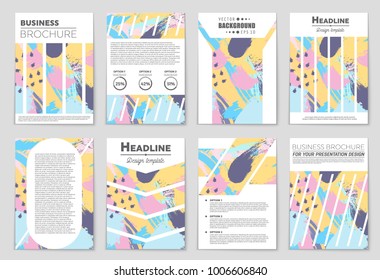 Abstract vector layout background set. For art template design, list, front page, mockup brochure theme style, banner, idea, cover, booklet, print, flyer, book, blank, card, ad, sign, sheet, a4