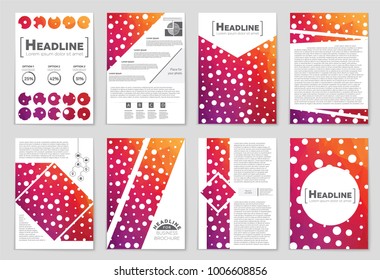 Abstract vector layout background set. For art template design, list, front page, mockup brochure theme style, banner, idea, cover, booklet, print, flyer, book, blank, card, ad, sign, sheet, a4