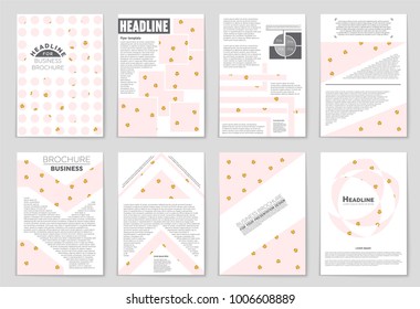 Abstract vector layout background set. For art template design, list, front page, mockup brochure theme style, banner, idea, cover, booklet, print, flyer, book, blank, card, ad, sign, sheet, a4