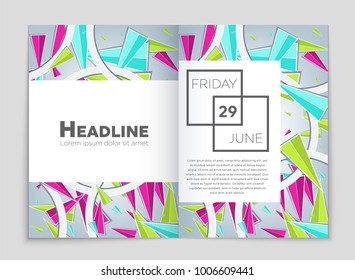 Abstract vector layout background set. For art template design, list, front page, mockup brochure theme style, banner, idea, cover, booklet, print, flyer, book, blank, card, ad, sign, sheet, a4.