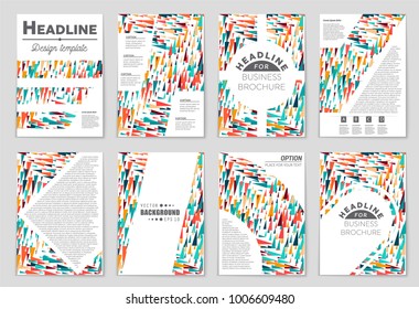 Abstract vector layout background set. For art template design, list, front page, mockup brochure theme style, banner, idea, cover, booklet, print, flyer, book, blank, card, ad, sign, sheet, a4