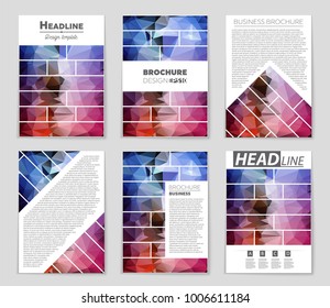 Abstract vector layout background set. For art template design, list, front page, mockup brochure theme style, banner, idea, cover, booklet, print, flyer, book, blank, card, ad, sign, sheet, a4