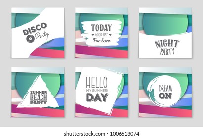 Abstract vector layout background set. For art template design, list, front page, mockup brochure theme style, banner, idea, cover, booklet, print, flyer, book, blank, card, ad, sign, sheet,, a4.