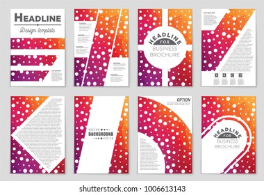 Abstract vector layout background set. For art template design, list, front page, mockup brochure theme style, banner, idea, cover, booklet, print, flyer, book, blank, card, ad, sign, sheet, a4