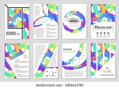 Abstract vector layout background set. For art template design, list, front page, mockup brochure theme style, banner, idea, cover, booklet, print, flyer, book, blank, card, ad, sign, sheet, a4