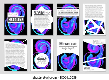 Abstract vector layout background set. For art template design, list, front page, mockup brochure theme style, banner, idea, cover, booklet, print, flyer, book, blank, card, ad, sign, sheet, a4