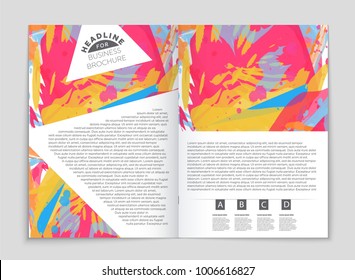 Abstract vector layout background set. For art template design, list, front page, mockup brochure theme style, banner, idea, cover, booklet, print, flyer, book, blank, card, ad, sign, sheet, a4