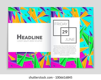 Abstract vector layout background set. For art template design, list, front page, mockup brochure theme style, banner, idea, cover, booklet, print, flyer, book, blank, card, ad, sign, sheet, a4.