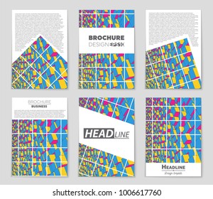 Abstract vector layout background set. For art template design, list, front page, mockup brochure theme style, banner, idea, cover, booklet, print, flyer, book, blank, card, ad, sign, sheet, a4