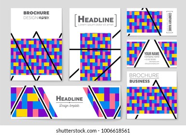 Abstract vector layout background set. For art template design, list, front page, mockup brochure theme style, banner, idea, cover, booklet, print, flyer, book, blank, card, ad, sign, sheet, a4