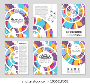 Abstract vector layout background set. For art template design, list, front page, mockup brochure theme style, banner, idea, cover, booklet, print, flyer, book, blank, card, ad, sign, sheet, a4