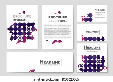 Abstract vector layout background set. For art template design, list, front page, mockup brochure theme style, banner, idea, cover, booklet, print, flyer, book, blank, card, ad, sign, sheet, a4