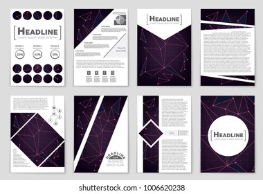 Abstract vector layout background set. For art template design, list, front page, mockup brochure theme style, banner, idea, cover, booklet, print, flyer, book, blank, card, ad, sign, sheet, a4.