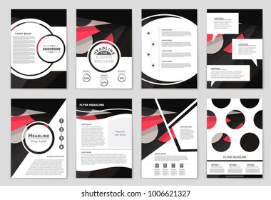 Abstract vector layout background set. For art template design, list, front page, mockup brochure theme style, banner, idea, cover, booklet, print, flyer, book, blank, card, ad, sign, sheet,, a4.