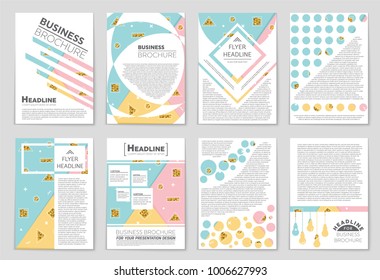 Abstract vector layout background set. For art template design, list, front page, mockup brochure theme style, banner, idea, cover, booklet, print, flyer, book, blank, card, ad, sign, sheet, a4