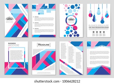 Abstract vector layout background set. For art template design, list, front page, mockup brochure theme style, banner, idea, cover, booklet, print, flyer, book, blank, card, ad, sign, sheet, a4