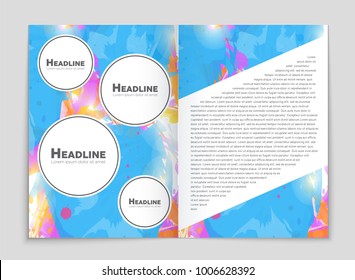 Abstract vector layout background set. For art template design, list, front page, mockup brochure theme style, banner, idea, cover, booklet, print, flyer, book, blank, card, ad, sign, sheet, a4