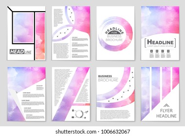 Abstract vector layout background set. For art template design, list, front page, mockup brochure theme style, banner, idea, cover, booklet, print, flyer, book, blank, card, ad, sign, sheet, a4