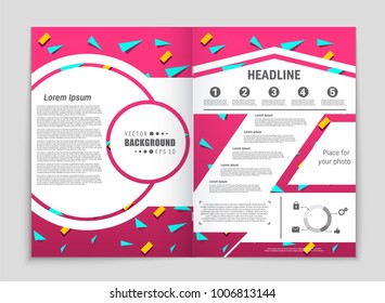 Abstract vector layout background set. For art template design, list, front page, mockup brochure theme style, banner, idea, cover, booklet, print, flyer, book, blank, card, ad, sign, sheet, a4