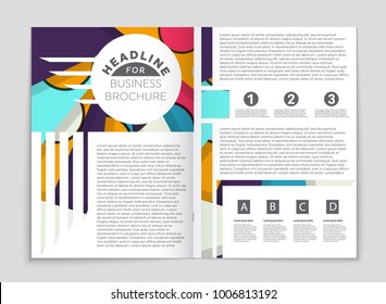 Abstract vector layout background set. For art template design, list, front page, mockup brochure theme style, banner, idea, cover, booklet, print, flyer, book, blank, card, ad, sign, sheet,, a4.