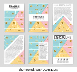 Abstract vector layout background set. For art template design, list, front page, mockup brochure theme style, banner, idea, cover, booklet, print, flyer, book, blank, card, ad, sign, sheet, a4