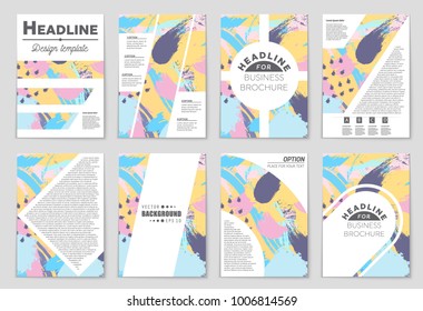 Abstract vector layout background set. For art template design, list, front page, mockup brochure theme style, banner, idea, cover, booklet, print, flyer, book, blank, card, ad, sign, sheet, a4