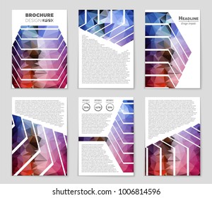 Abstract vector layout background set. For art template design, list, front page, mockup brochure theme style, banner, idea, cover, booklet, print, flyer, book, blank, card, ad, sign, sheet, a4