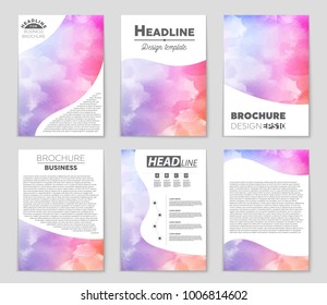 Abstract vector layout background set. For art template design, list, front page, mockup brochure theme style, banner, idea, cover, booklet, print, flyer, book, blank, card, ad, sign, sheet, a4