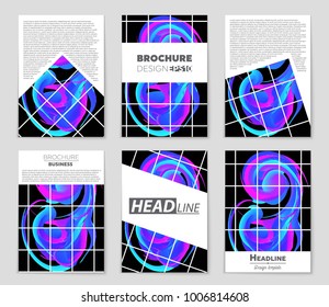 Abstract vector layout background set. For art template design, list, front page, mockup brochure theme style, banner, idea, cover, booklet, print, flyer, book, blank, card, ad, sign, sheet, a4
