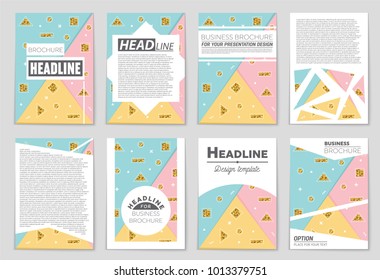 Abstract vector layout background set. For art template design, list, front page, mockup brochure theme style, banner, idea, cover, booklet, print, flyer, book, blank, card, ad, sign, sheet, a4