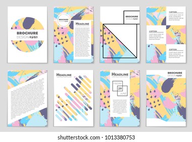 Abstract vector layout background set. For art template design, list, front page, mockup brochure theme style, banner, idea, cover, booklet, print, flyer, book, blank, card, ad, sign, sheet, a4