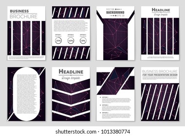 Abstract vector layout background set. For art template design, list, front page, mockup brochure theme style, banner, idea, cover, booklet, print, flyer, book, blank, card, ad, sign, sheet, a4.