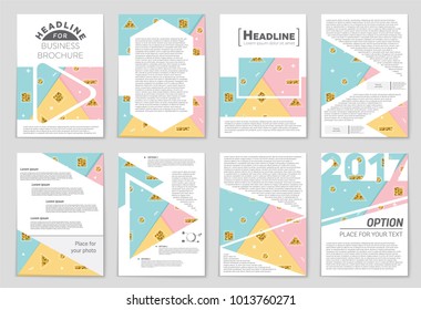 Abstract vector layout background set. For art template design, list, front page, mockup brochure theme style, banner, idea, cover, booklet, print, flyer, book, blank, card, ad, sign, sheet, a4