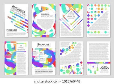 Abstract vector layout background set. For art template design, list, front page, mockup brochure theme style, banner, idea, cover, booklet, print, flyer, book, blank, card, ad, sign, sheet, a4